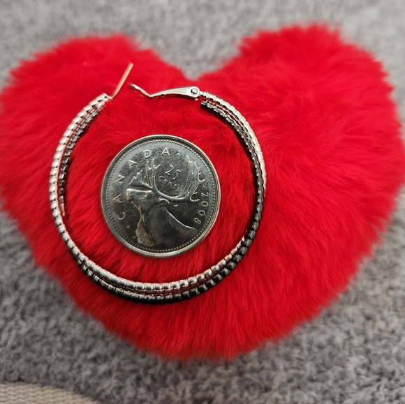 double hoop earrings *new - Picture 3 of 3